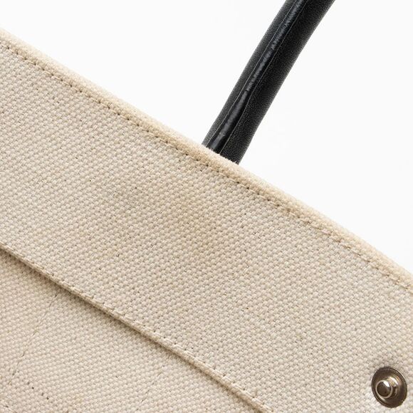 Saint Laurent Canvas Calfskin Rive Gauche Small Tote - Picture 12 of 16